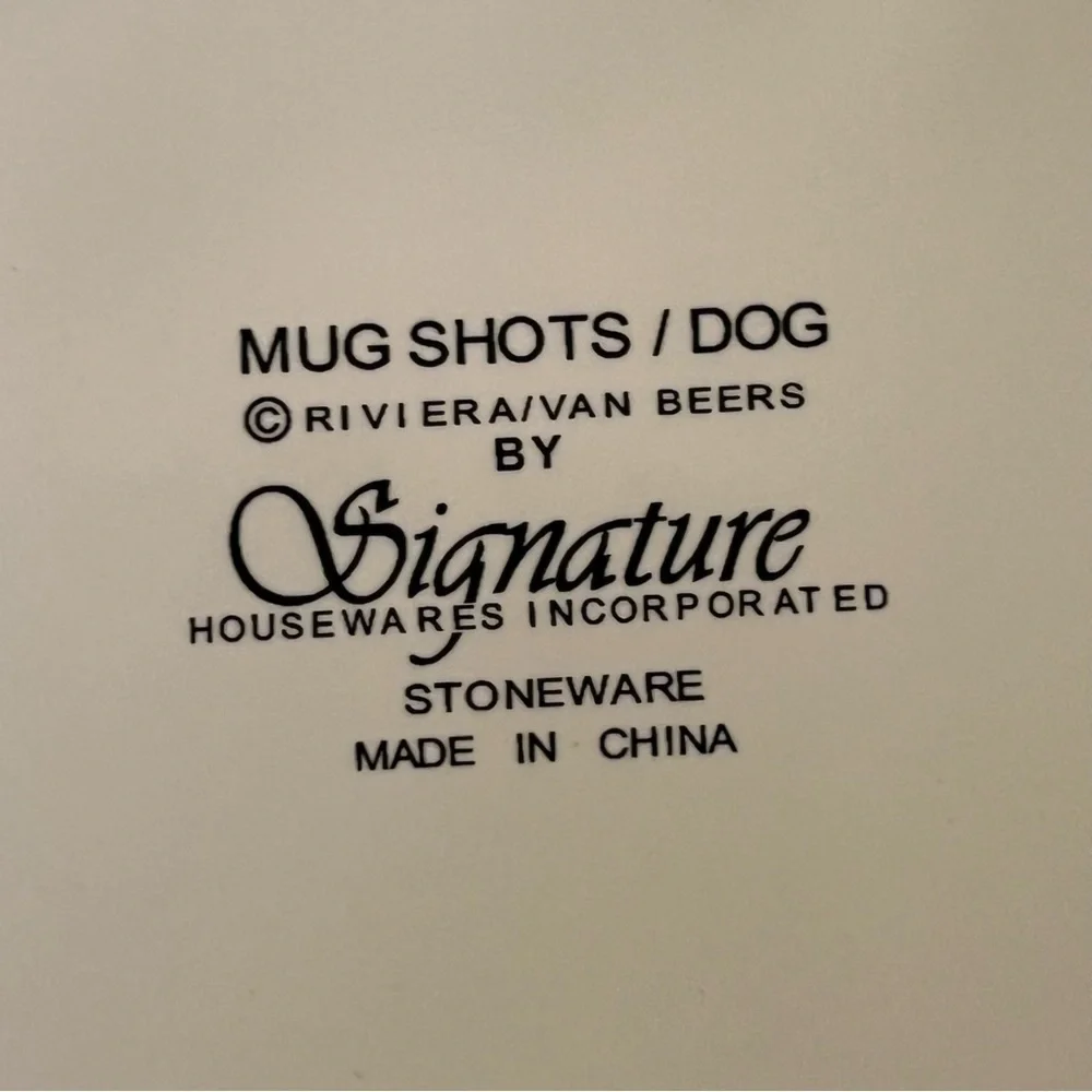 Mug shots Dog treat canister flip lid with latch ceramic